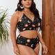 Swimsuit Womens Split Printed Large Size