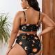 Swimsuit Womens Split Printed Large Size