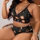 Swimsuit Womens Split Printed Large Size