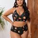 Swimsuit Womens Split Printed Large Size