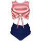 European And American Bikini Seaside Split High Waist Bikini Swimsuit