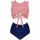 European And American Bikini Seaside Split High Waist Bikini Swimsuit