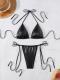 European And American Bikini Split Solid Color