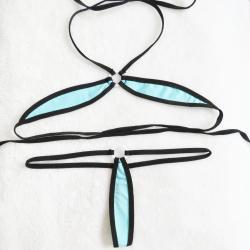 Womens Pajamas See-through Three-point Bikini Suit