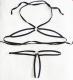 Womens Pajamas See-through Three-point Bikini Suit