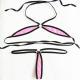 Womens Pajamas See-through Three-point Bikini Suit