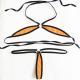Womens Pajamas See-through Three-point Bikini Suit