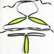 Womens Pajamas See-through Three-point Bikini Suit