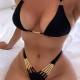 New Swimsuit Metal Accessories Bikini High Waist Strap