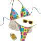Sleeveless Printed T-back Womens Swimsuit