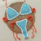 Handmade Knitted Crocheted Color Halter Lace-up Banded Bikini Two-piece Swimsuit