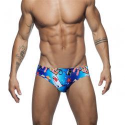 Mens Triangle Swimming Shorts Low Waist Anti-awkward Cup Swim Shorts
