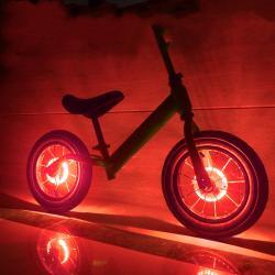 Childrens Balance Bike Flower Drum Bicycle Wind Fire Roller Skating Light USB