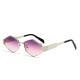 Cool Square Fashion Polygon Rhombus Metal Sunglasses