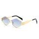 Cool Square Fashion Polygon Rhombus Metal Sunglasses