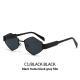 Cool Square Fashion Polygon Rhombus Metal Sunglasses