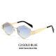 Cool Square Fashion Polygon Rhombus Metal Sunglasses