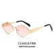 Cool Square Fashion Polygon Rhombus Metal Sunglasses