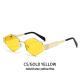 Cool Square Fashion Polygon Rhombus Metal Sunglasses