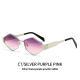 Cool Square Fashion Polygon Rhombus Metal Sunglasses