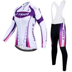 Spring and autumn womens long-sleeved cycling jersey suit