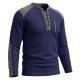 Mens Color-Block Long-Sleeve Sports Sweatshirt