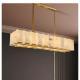 All-Copper Postmodern Minimalist Natural Marble Chandelier