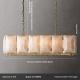All-Copper Postmodern Minimalist Natural Marble Chandelier