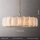 All-Copper Postmodern Minimalist Natural Marble Chandelier