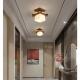 American-style Minimalist Tic-tac-toe Glass And Solid Wood Ceiling Light Modern Rustic Wooden Lighting Fixture