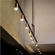 Postmodern Bar Style Clothing Store Mall Black And Gold Wrought Iron Chandelier