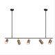 Postmodern Bar Style Clothing Store Mall Black And Gold Wrought Iron Chandelier