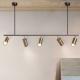 Postmodern Bar Style Clothing Store Mall Black And Gold Wrought Iron Chandelier