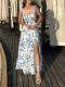 Summer New Womens Floral Print Long Dress