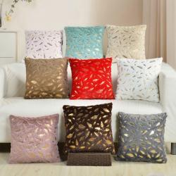 Short-pile Gold-stamped Gift Cushion For The Sofa