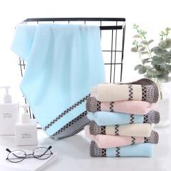 home-daily-use-solid-colored-satin-trimmed-pure-cotton-towel