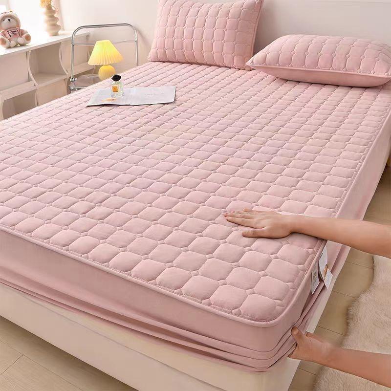 Thick Dustproof Non-slip Four Seasons Universal Quilted Fitted Sheet