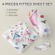 Christmas Flat Sheet Set Xmas Snowman Bed Sheets For Kids Teen Girls Winter Snowflakes Christmas Decor Bedding Set 1 Flat Sheet 1 Fitted Sheet & 2 Pillowcases