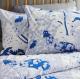 100 Cotton Soft Bed Sheets And Duvet Covers Original New Chinese-style Blue Print