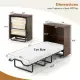 Murphy Bed 86.5 X 34 X 41.5 With 4 Rolling Lockable Wheels, Foldable Wall Bed Cabinet With 4 Inch Foam Mattress