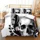 3D Digital Print Three Or Four-Piece Skull Pillowcase And Duvet Cover Set