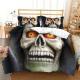3D Digital Print Three Or Four-Piece Skull Pillowcase And Duvet Cover Set