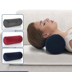 Neck-support Pillow Round Headrest Cervical-spine-friendly Sponge Core Cylindrical Pillow For Leaning On