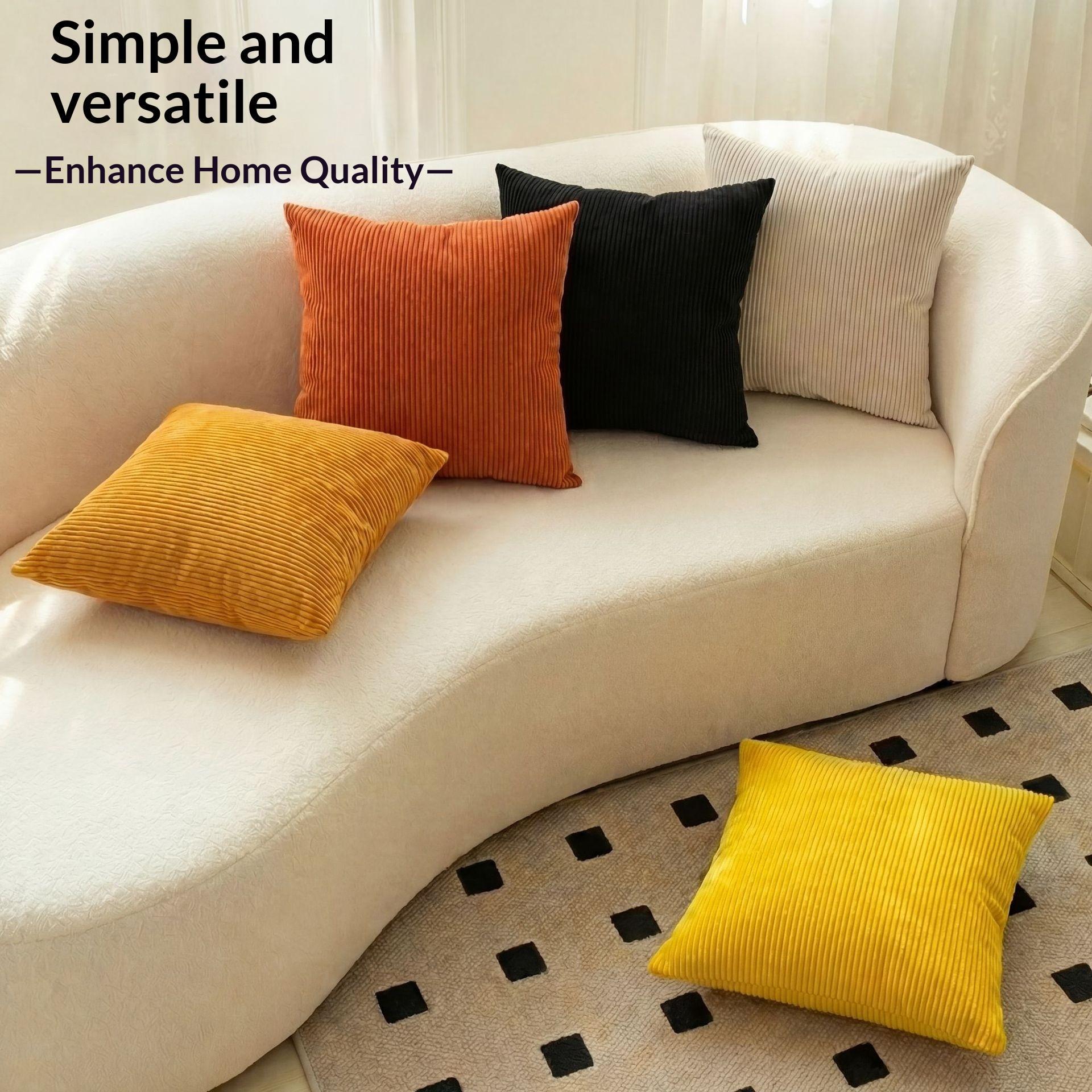 Corduroy Living Room Sofa And Bedside Backrest Cushionsthrow Pillows