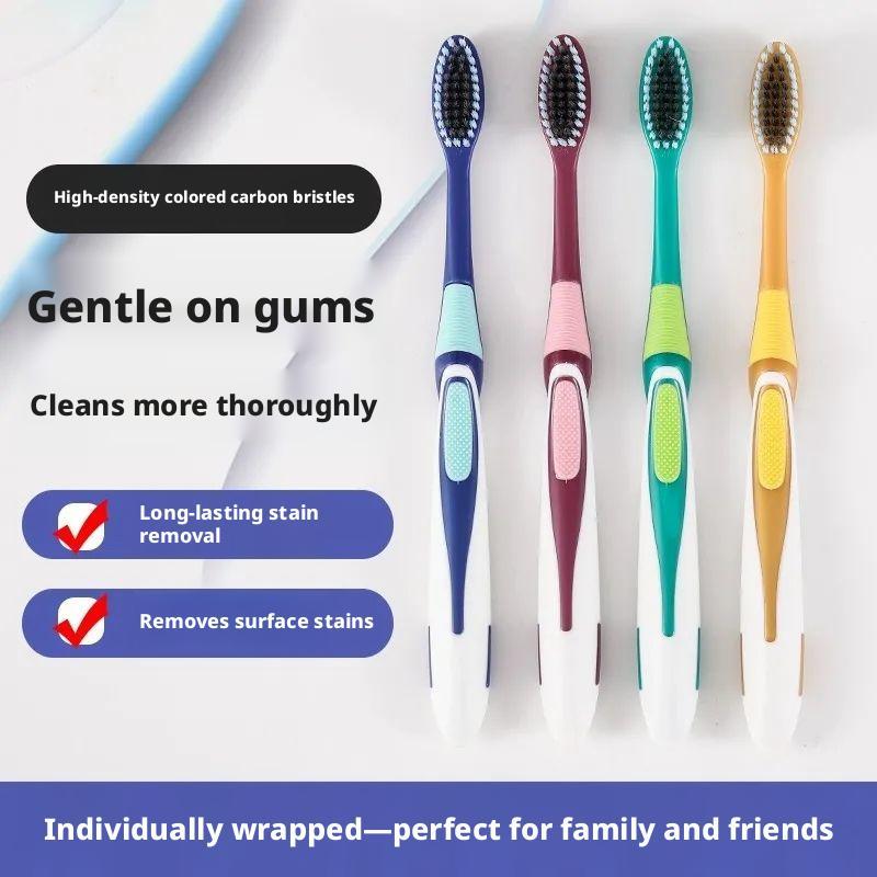 Soft-bristle toothbrush-random color-high quality-1 stick - Option1