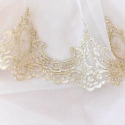 Extra Wide Light Gold Car Bone Lace Childrens Fashion Accessories
