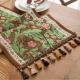 Yiman Qiyun Spring Table Runner Botanical Long Table RunnerJacquard Living Room Tea Runner
