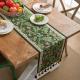 Yiman Qiyun Spring Table Runner Botanical Long Table RunnerJacquard Living Room Tea Runner