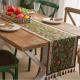 Yiman Qiyun Spring Table Runner Botanical Long Table RunnerJacquard Living Room Tea Runner
