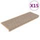   Self-Adhesive Stair Mats, Sisal Look, 15 Pieces, 65x  